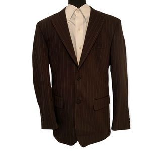 Versini Men’s Pinstriped Sports Jacket, 100% Wool, 36 short